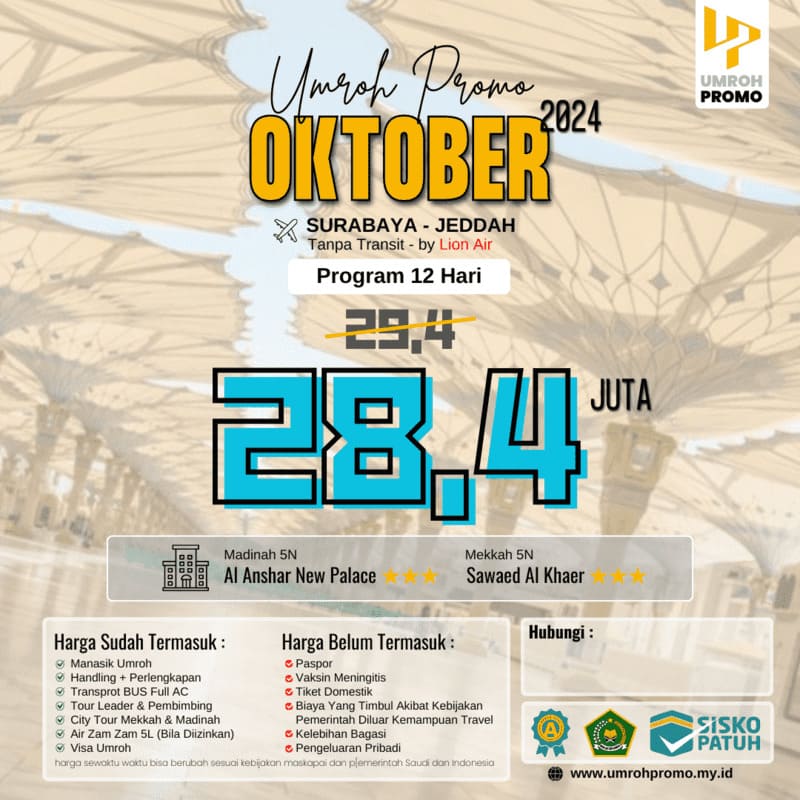 umroh hemat murah surabaya oktober 2024 umroh hemat murah surabaya oktober 2024